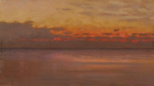Solnedgang over havet